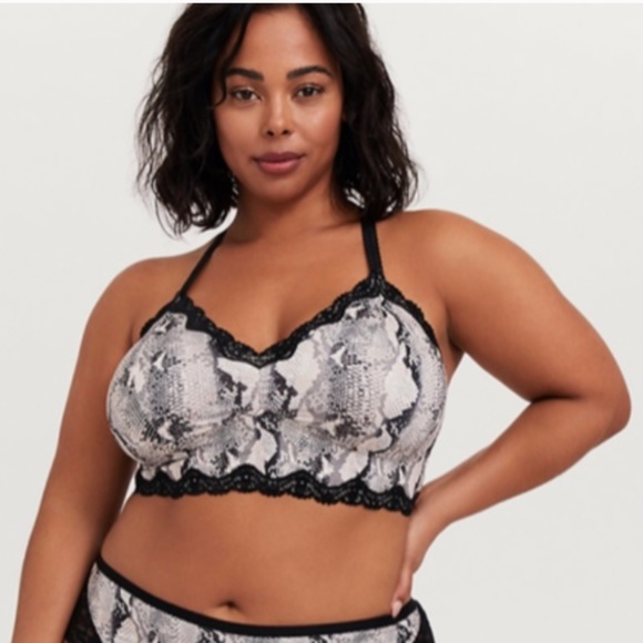 torrid Other - NWT TORRID SNAKE PRINT & LACE BRALETTE